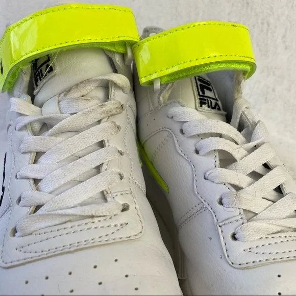 Fila Vulc Color Pop Neon Green High Top Sneakers - Picture 10 of 10